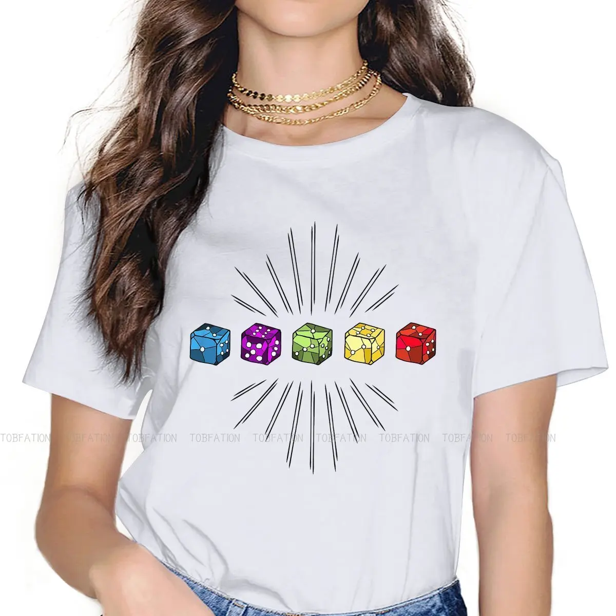 Футболка Sagrada кубик для настольной игры с рисунком из витражного стекла