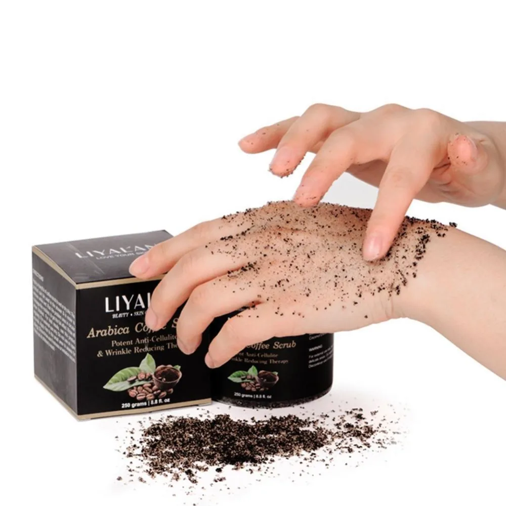 Arabica, кофейный скраб, крем для тела, крем для лица, Соль Мертвого моря, отшелушивающий, отбеливающий, увлажняющий, антицеллюлитный, для лечения акне