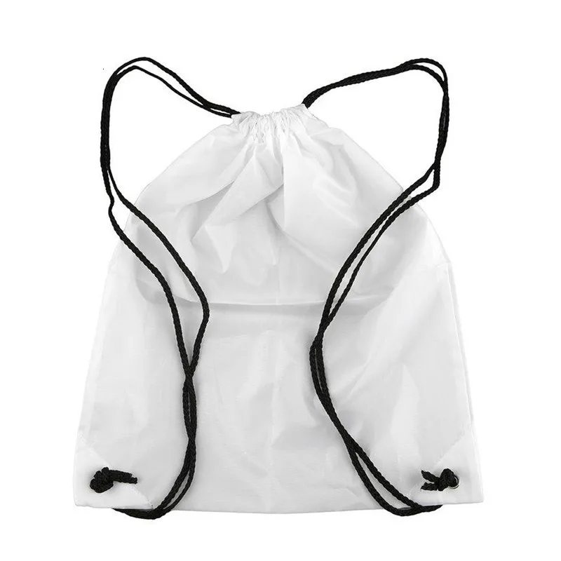 1 шт. портативный водонепроницаемый Оксфорд спортивная сумка утолщенный шнурок ремень для верховой езды рюкзак для спортзала туфли на шнурках Сумка Одежда рюкзак - Цвет: White