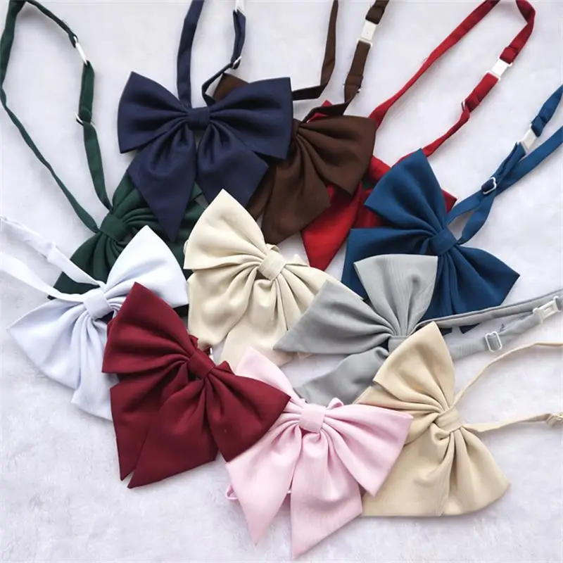 

12 Colors Women's Pure Color British Japanese School Girls JK Uniform Sailor suit BowKnot Tie Students Necktie Cosplay Lolita