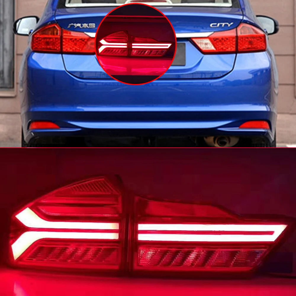 Автостайлинг задние фонари для Honda City 2014 2015 2016 2017 2018 светодиодные противотуманные