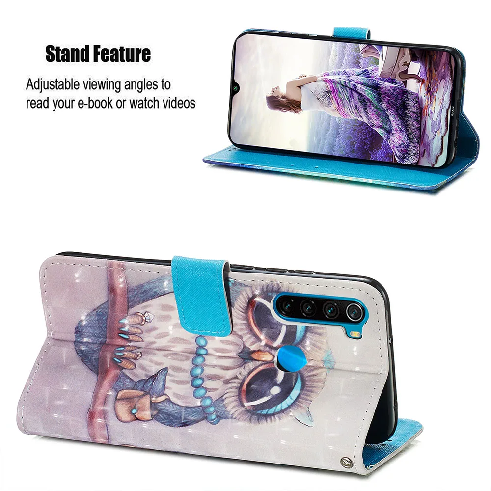 Откидной кожаный чехол для Funda Xiaomi Redmi Note 8T для Xiaomi Redmi Note 7 8 Pro Чехол 3D кошелек сумка Магнитный чехол для телефона Coque