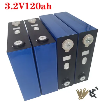 

4PCS NEW 3.2V 120Ah lifepo4 battery LFP lithium solar 4S 12v120ah cells not 100Ah/150Ah for pack EV marine RV Golf EU TAX FREE