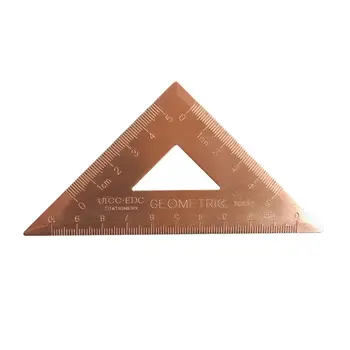 

Retro Copper Lsosceles Triangle Ruler Drawing Painting Measuring Tool Cartograph