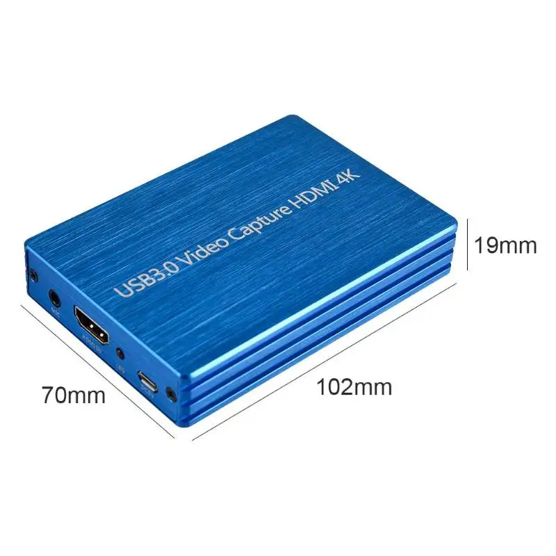  4K 1080P HDMI to USB 3.0 Video Capture Card for OBS Live Stream Broadcast Case Automatically Adjust