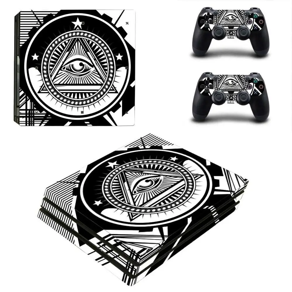 YSP4P-1887 Все-видящий глаз PS4 Pro стикер s PS 4 Play station 4 Pro стикеры кожи для playstation 4 Pro консоль и контроллер - Цвет: YSP4P-1887