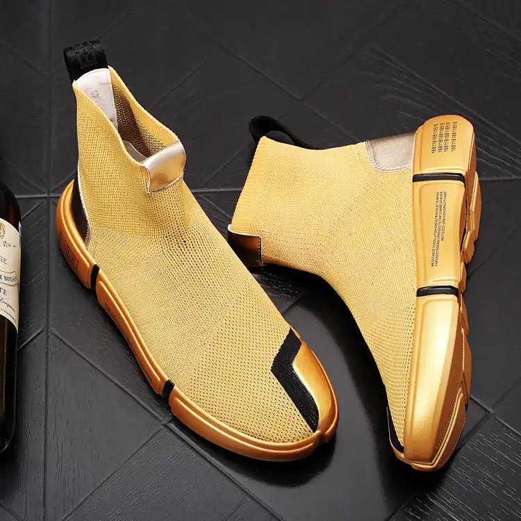 gold high tops mens