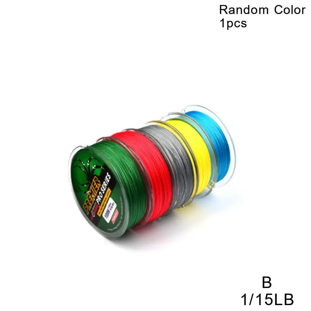 100M Super Strong Strands Braided Wire Fishing Line 4 6-100LB 0.4-10.0 PE Material Multifilament Carp Fishing For Fish Rope Cord - Цвет: B  1   15LB
