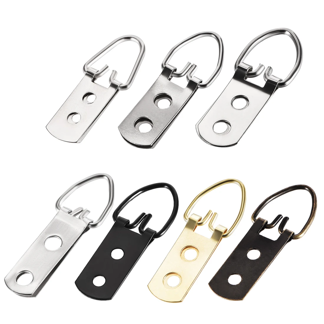 Uxcell 10/30 шт кольцо в виде буквы D рисунок Вешалки 42x16-90x22mm Бронзовый/серебристый/Золотой/Черный Ассортимент Набор для фото висит решения
