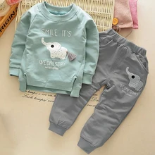 Детский костюм, модная одежда для маленьких мальчиков, хлопковые топы с длинными рукавами и штаны, комплекты из 2 предметов, одежда для детей 2-5 лет, одежда для малышей