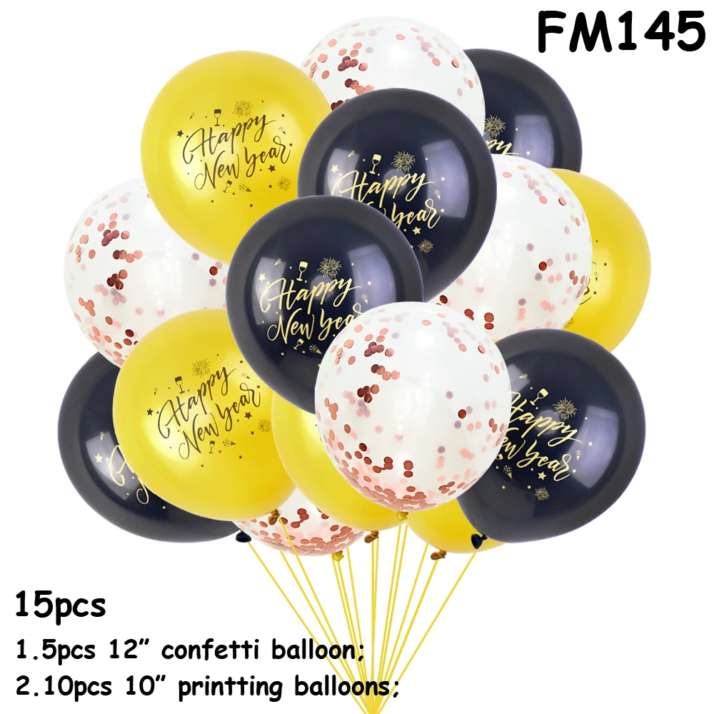FM145 Фольги латексный шар с новым годовым номером шар для Рождественская Домашняя вечеринка воздушные шары украшения Новогодний Декор поставки - Цвет: FM145