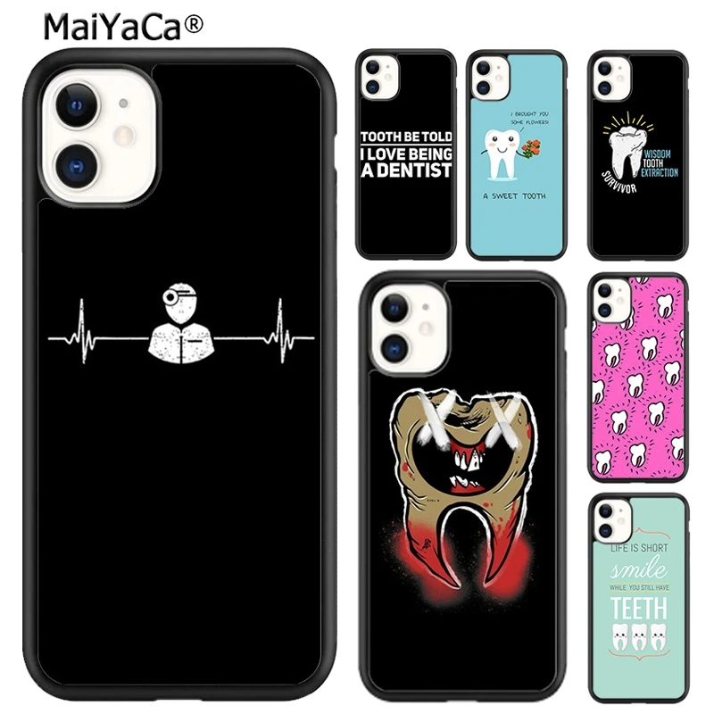 Чехол для телефона MaiYaCa с зубными вмятинами iPhone SE 6 6s 7 8 plus X XR XS 11 12 13 pro max Galaxy S9 S10 |