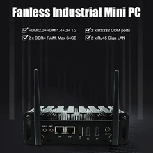 8th Intel Core i3 8145U Mini Computer industriale Fanless sistema Barebone PC Desktop 3 Display 2 DDR4 RAM M.2/ MSATA SSD WIFI BT