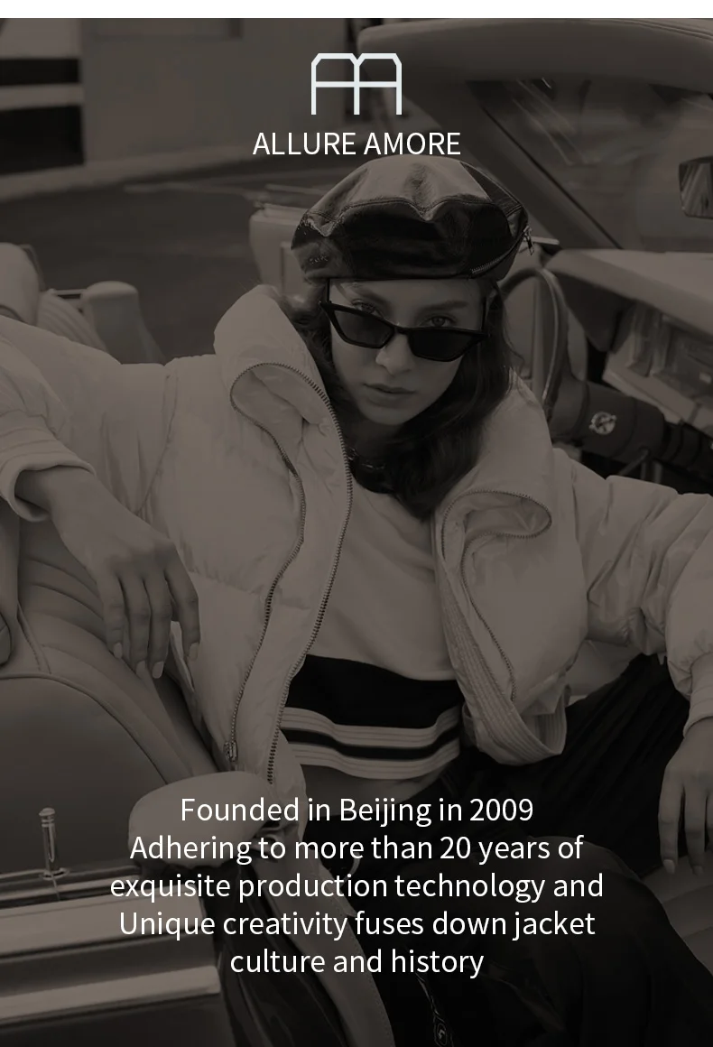 Allure Amore зимняя новая модная уличная дизайнерская Брендовая женская белая пуховая куртка Красивая верхняя одежда для девочек пальто