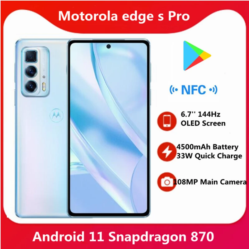 Смартфон Motorola Moto Edge S Pro 6 7 дюйма 144 Гц основная камера 108 МП 4500 мАч зарядное