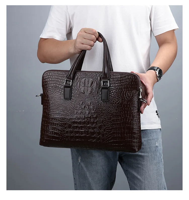 Черная Повседневная кожаная сумка чемодан мужские сумки коричневые высококачественные сумки на плечо для мужчин сумка через плечо 40