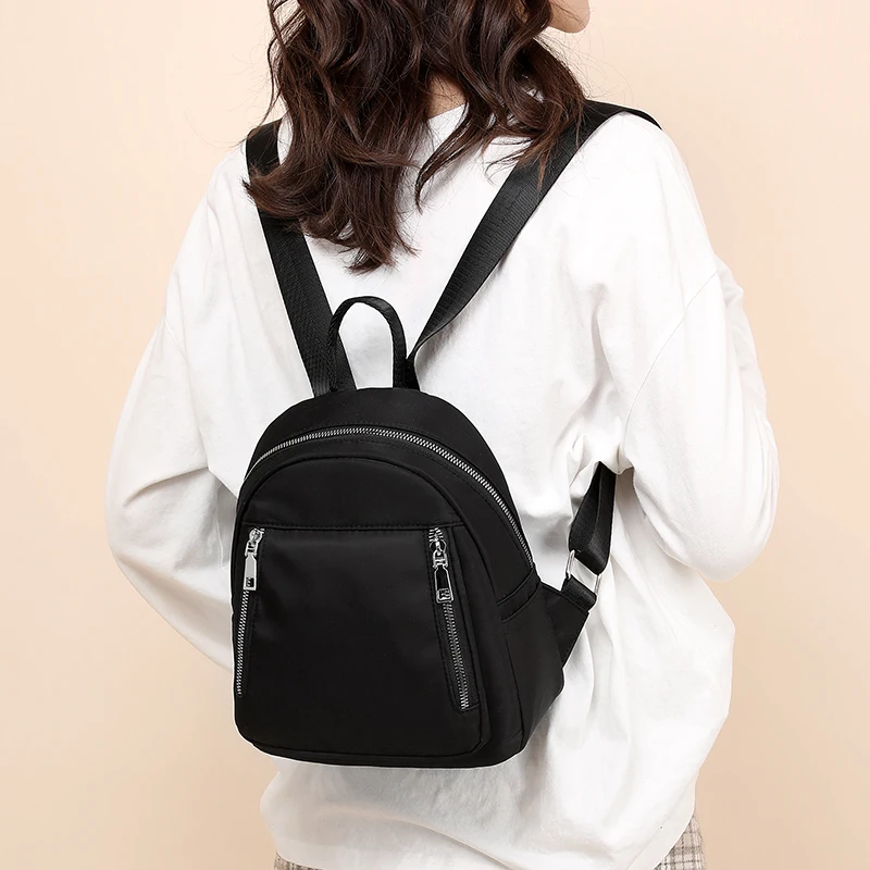 COOAMY Casual Oxford Backpack Women Travel Waterproof Nylon School Bags for Teenage Girls High Quality Fashion Tote Shoulder Bag 5