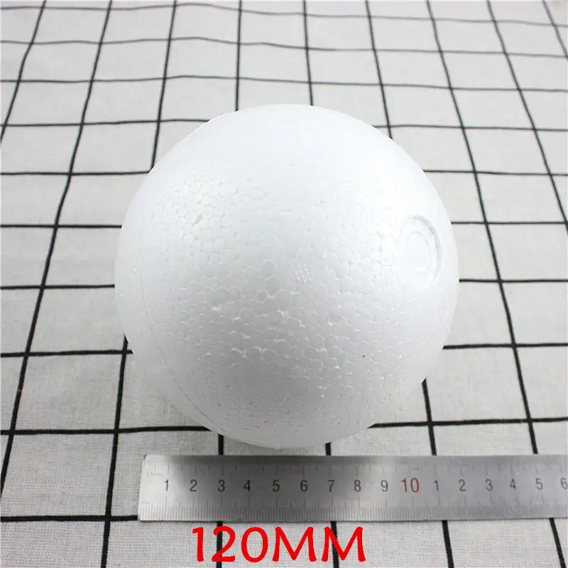 12mm-2pcs DIY круглые шары из пенополистирола, Рождественский шар, белые шары для моделирования из пенополистирола, рождественские украшения, Свадебная вечеринка - Цвет: 12mm-2pcs