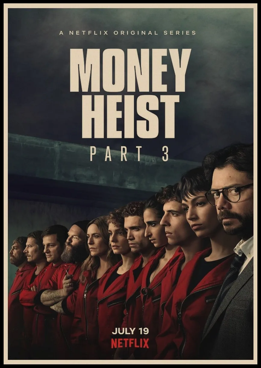 La Casa De Papel постеры для крафт-бумаги в классическом ретро стиле, художественная Настенная Наклейка в римском стиле для украшения дома