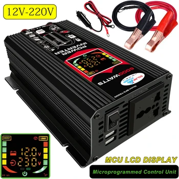 

New Car Power Inverter Charger Adapter 6000W Digital Car Inverter DC 12V to AC 220/110V Dual USB Modified Sine Wave Converter