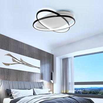 

Black&White Led Chandelier for Foyer Living room Dining room Bedroom Modern Chandelier Lighting Fixtures Surface Mount room lamp