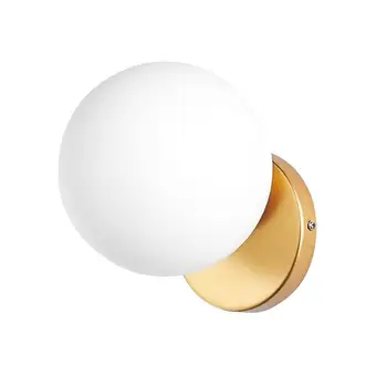 

Modern Bedside Wall Light Creative Round Decorative Lamp Stylish Household Corridor Wall Lamp For Home (Golden)