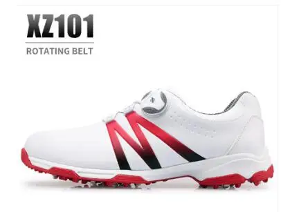 Красный PGM обувь для гольфа мужские erkek беговые кроссовки ayakkabi bayan chaussures golf schoenen heren спортивная обувь для гольфа мужские водонепроницаемые кроссовки для гольфа мужские - Цвет: Красный