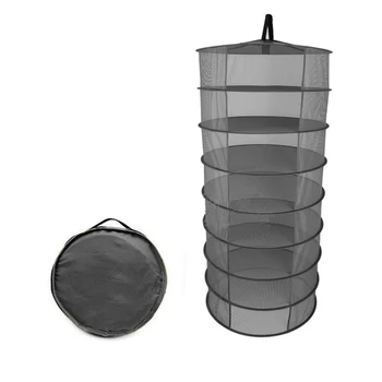 

8 Layers Drying Net for Herbs Hanging Basket Folding Dry Rack Herb Drying Net Dryer Bag Mesh For Flowers Buds Plants Organizer