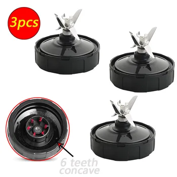 

3pcs 6 Fins Blade for Nutri Ninja Blender Juicer Mixer Spare Replacement Parts 1 Extra Gasket for BL454-70 BL455-70 and BL480-70