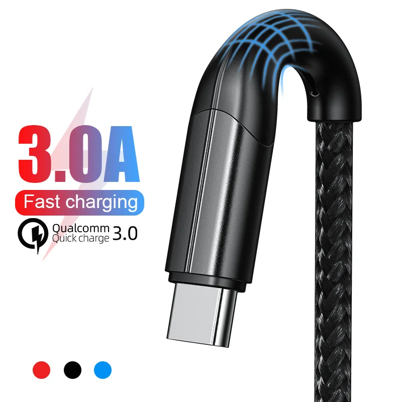

ZNP USB Type C Cable For Huawei P30 P20 Honor 20 10 3A Fast Charging Mobile Phone USB C Cable For Samsung S10 S9 S8 Type-C Cable