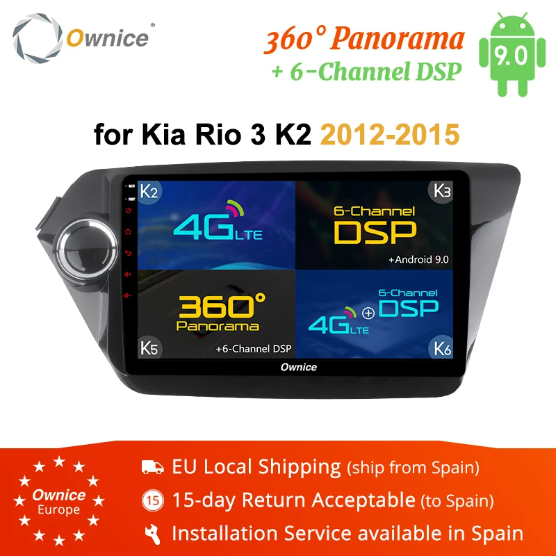 Ownice K1 K2 Octa 8 core Android 8,1 автомобильный проигрыватель с радио и GPS 2 Гб Оперативная память 32 ГБ Встроенная память для Kia rio k2 2012 2013 2014 2015 поддержка 4G