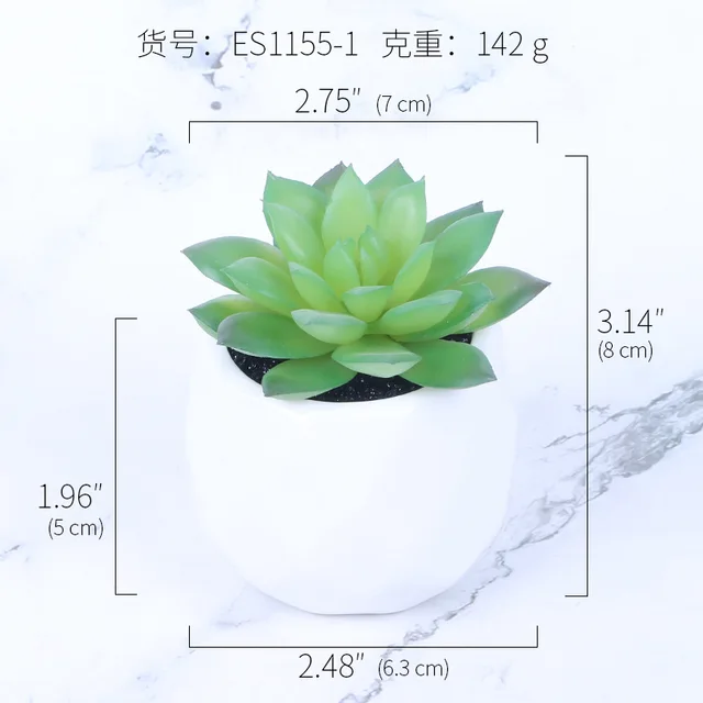 Furniture Vase Mini Artificial Potted Succulents Creative DIY Indoor Small Ornaments Plastic Artificial Flower Plants 1155-1