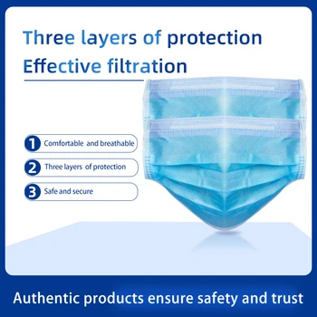 

In Stock Anti Virus Mask Disposable 3 Layers Filter Dustproof Mouth Face Masks Protective Factory outlet