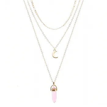 Moon Energy Layered Necklace That Ankh Life Womens Necklaces Necklaces