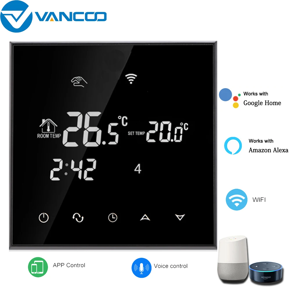 VANCOO 220v TGT70-EP/WP Смарт Wi-Fi терморегулятор для теплого пола Температура контроллер