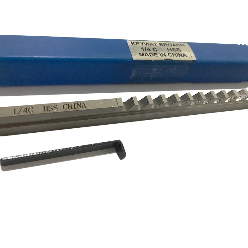 1/4 C Push-Type Keyway Broach Inch Size HSS Broach Cutting Cutter CNC Machine Tool New