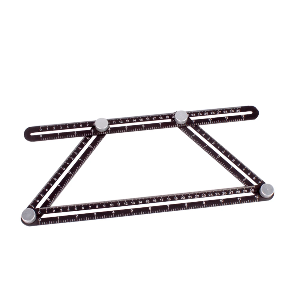 

Four-sided Folding Ruler Multi-function Ruler Polygon Transformation Multi-purpose Woodworking Tile Ruler Positioning