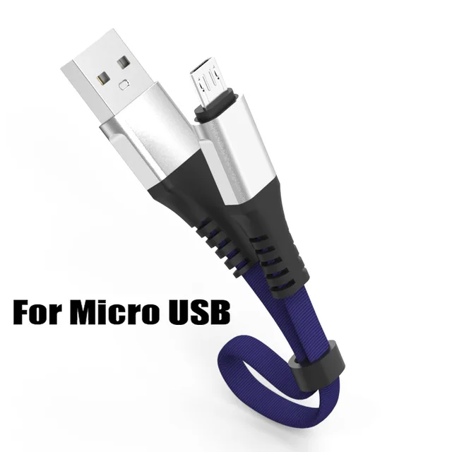 USB C кабель 2.4A Быстрая зарядка type C микро кабель для iPhone 11 samsung S10 huawei P30 Зарядка данных короткий 0,3 м для iPhone зарядное устройство - Цвет: For Micro