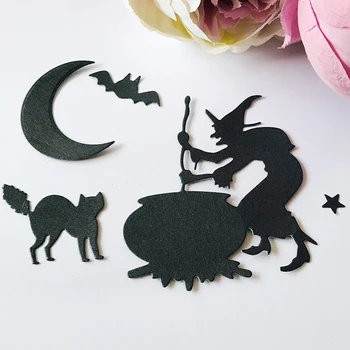 

Witch Spider Halloween Dies Metal Cutting Dies New 2020 for Scrapbooking Photo Album Embossing Craft Dies