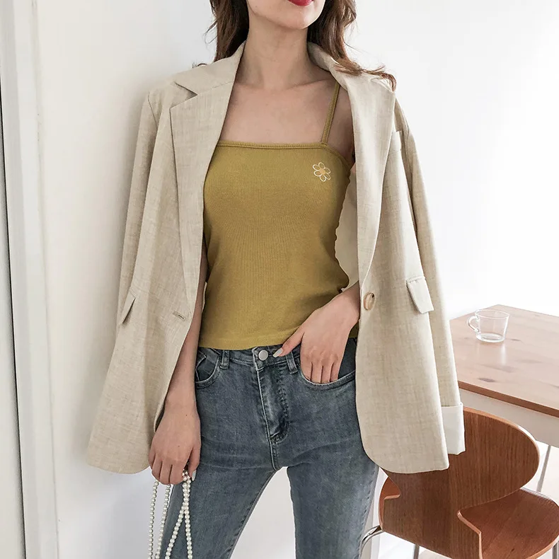 

[Song Ming] Spring And Autumn Small Suit Women's CHIC Solid Color Casual Slimming Korean-style Suit Coat Suit W669d