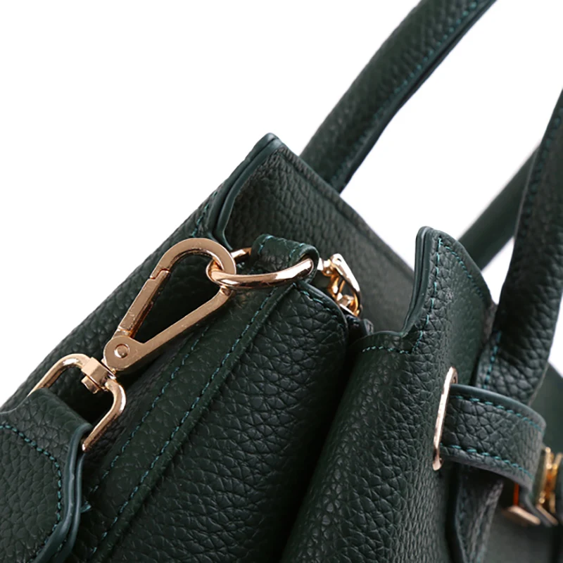 Высокая Q0uality мода простой Джокер металлическая кнопка украшения Tote чистый цвет темперамент одного плеча сумка