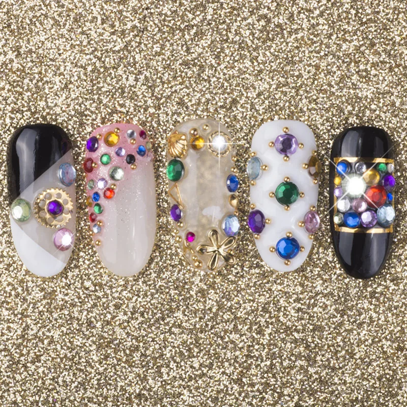 Refers to Princess Nail Ornament Drill Japanese-style Hot Selling Mixed Color Crystal Rhinestone Rose Gold Light Pink Flat Color