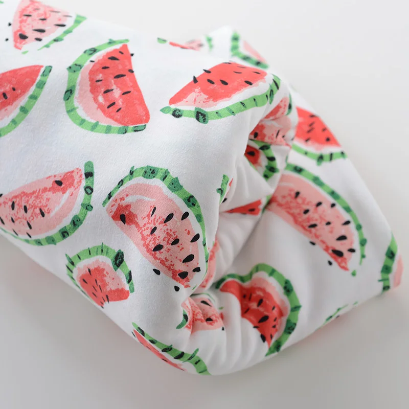 Половина метра 2 стороны хлопок трикотажная ткань с арбузным принтом хлопок детская одежда нагрудник ткань для постельного белья T1122