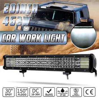 

NEW 20inch 462W Work Light Bar 154LED 46200lm Spot Flood Combo Offroad Truck SUV Boat Driving Lamp