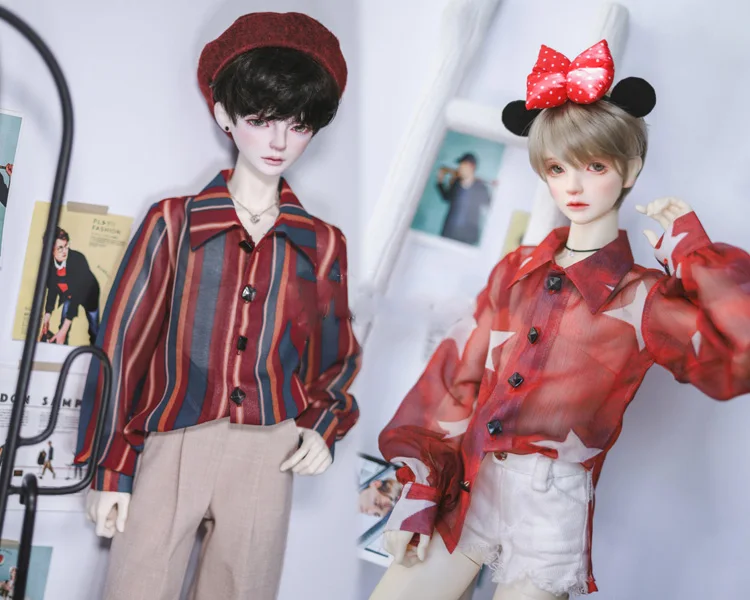 

Аксессуары для шарнирной куклы в масштабе 1/4, 1/3, модная красная шифоновая рубашка для шарнирной куклы/SD MSD SD13 SD17 SSDF, кукла дяди. Не входит в комплект C836