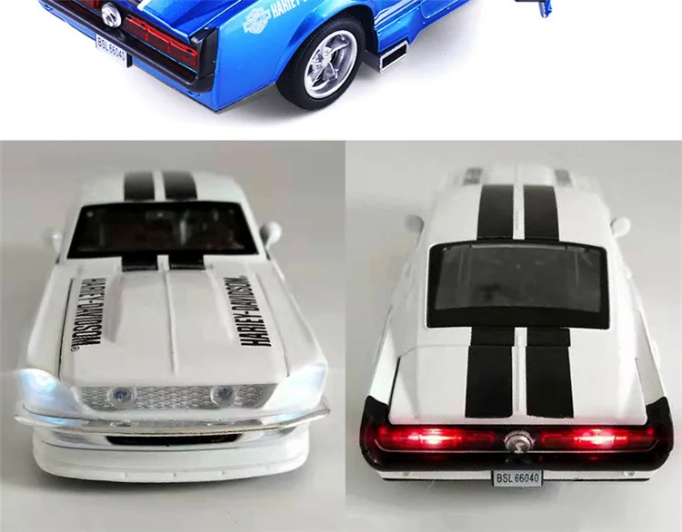 Изысканный 1:32 Mustang классический GT спортивный автомобиль модель из сплава, имитация литой звук и светильник игрушка