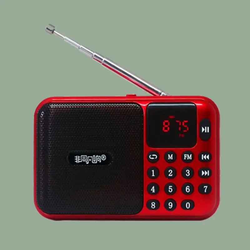 OOTDTY Мини цифровой радиоприемник AM/FM USB Micro SD TF карта MP3 музыкальный плеер динамик