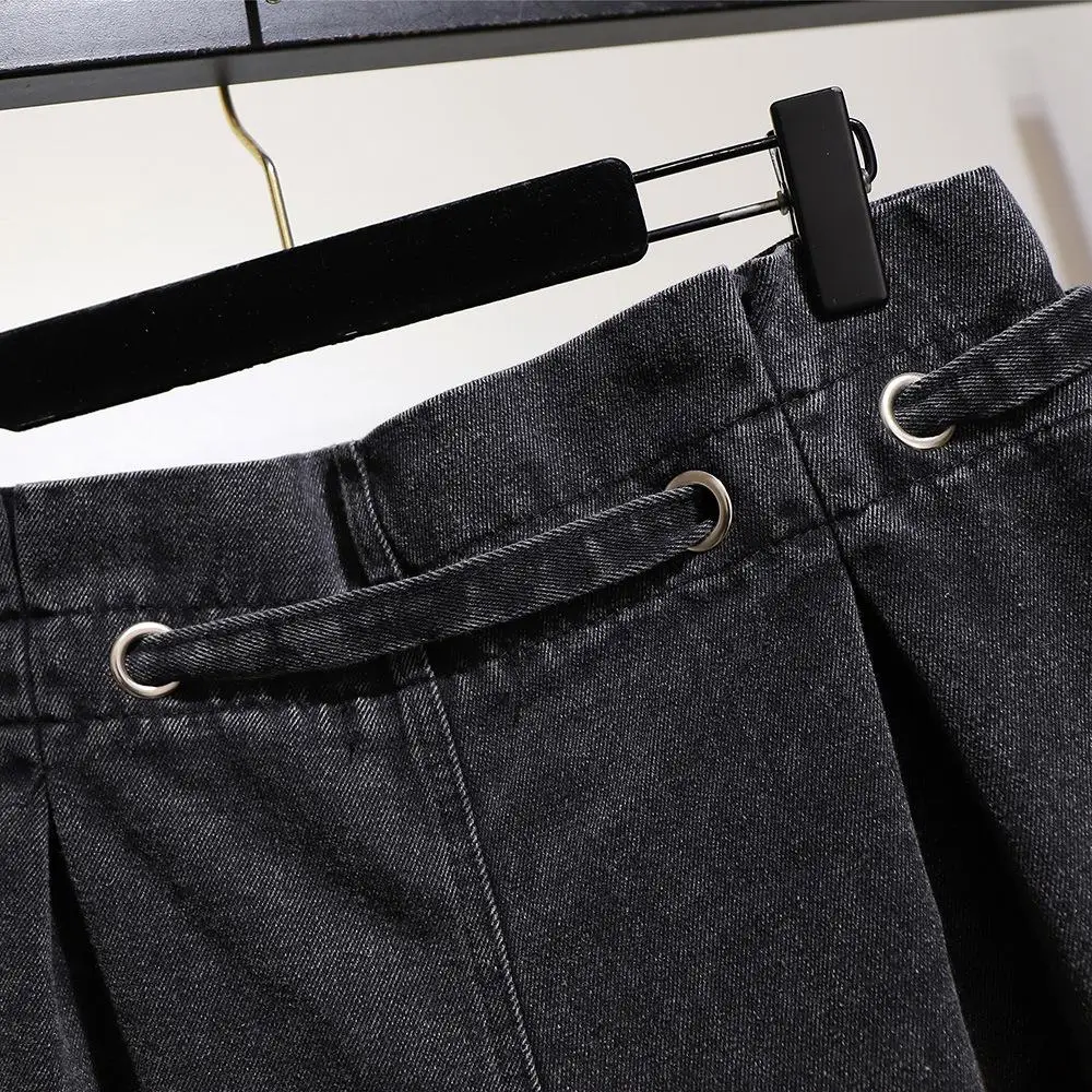 2XL-6XL Большие размеры женские джинсовые шорты Летние повседневные 5XL плюс размер шорты из джинсовой ткани широкие женские высокие джинсовые шорты