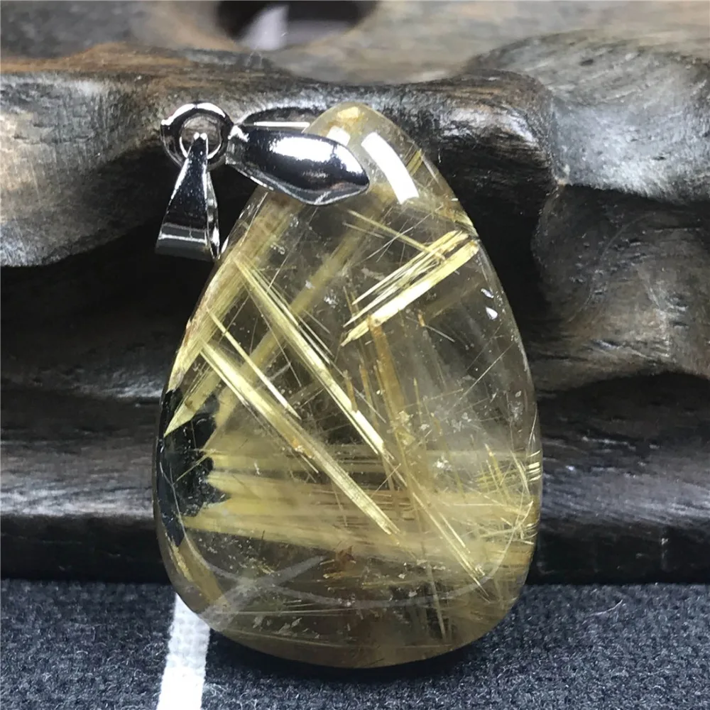 Gold Rutilated Titanium Pendant (50)