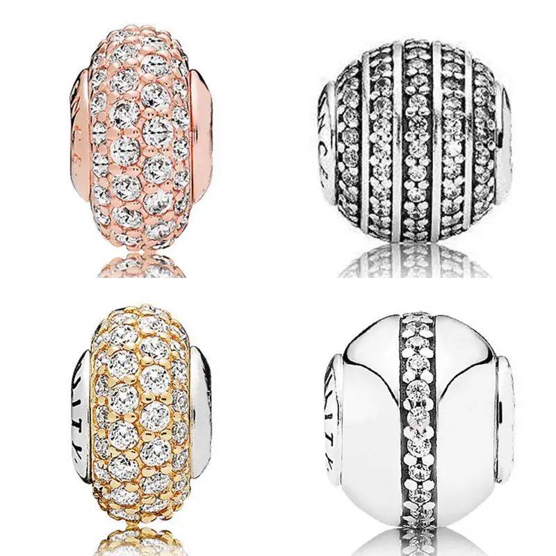 Доверие и стабильность с кубическим цирконием бисера Fit Pandora Essence коллекция
